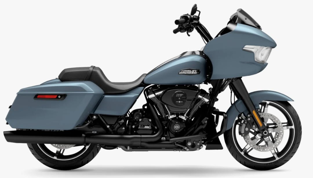 stock picture of a blue Harley Davidson Road glide choosing your second bike