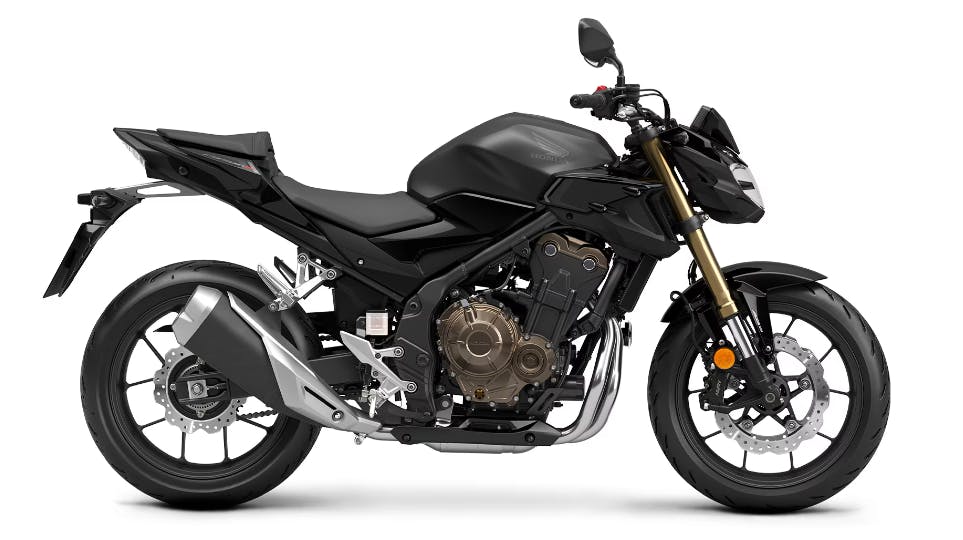 stock picture of a black honda cb500f motorcycle choosing your second bike