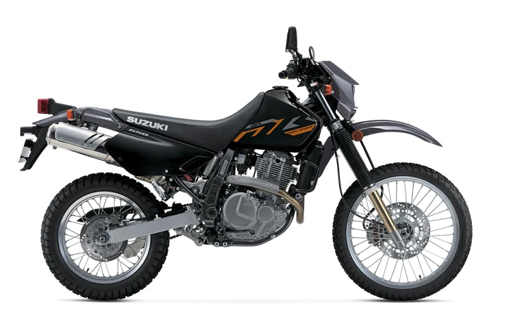 stock picture of a black suzuki dr650gs choosing your second bike