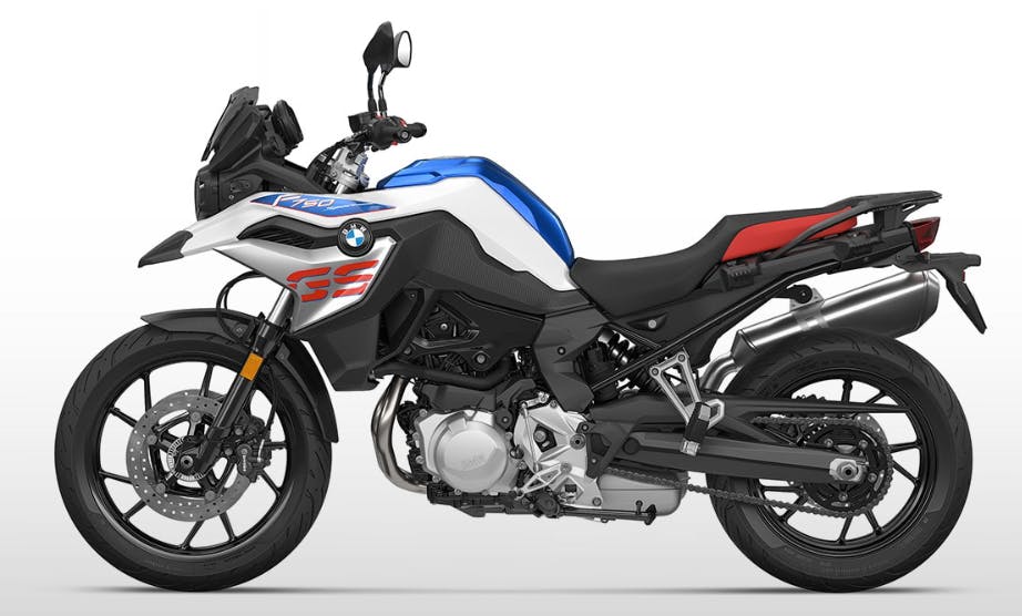 stock picture of a red, white, and blue BMW F 750 GS choosing your second motorcycle