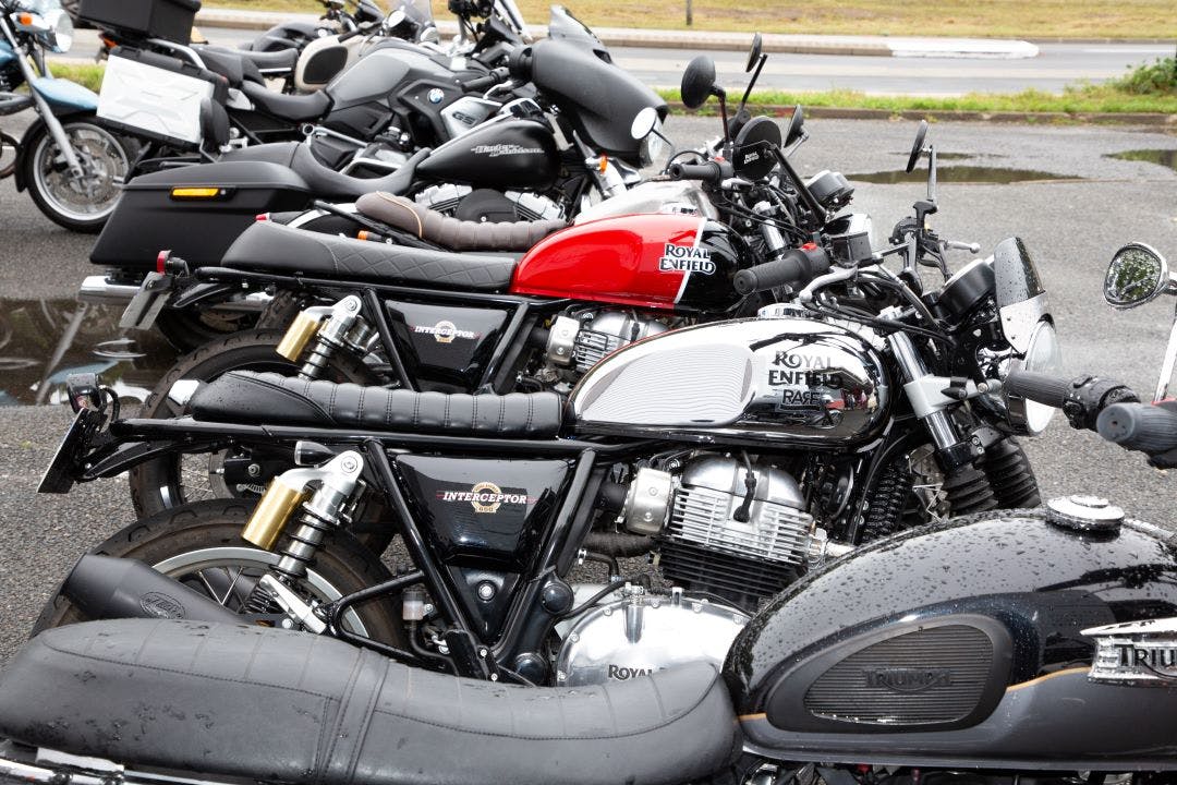 a group of different motorcycles parked in a row what size motorcycle do i need