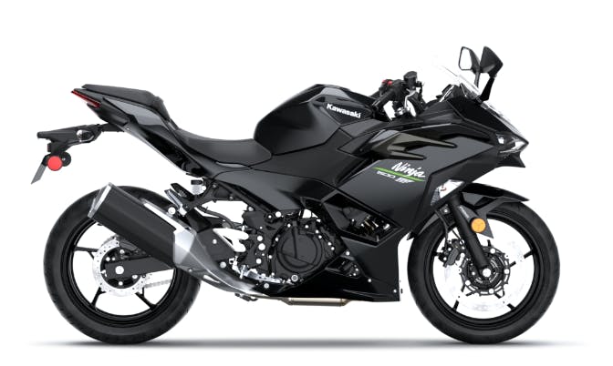 2024 Kawasaki Ninja 500 metallic spark black and metallic flat raw greystone top 10 cheapest new motorcycles