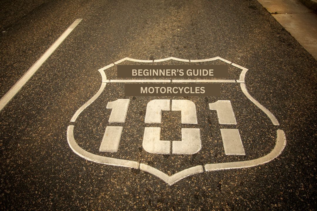 picture of route 101 sign on the road beginners guide to motorcycles 101