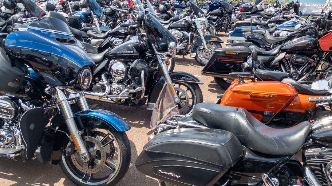group of motorcycles parked at an event motorcycle meetups and clubs in tampa florida