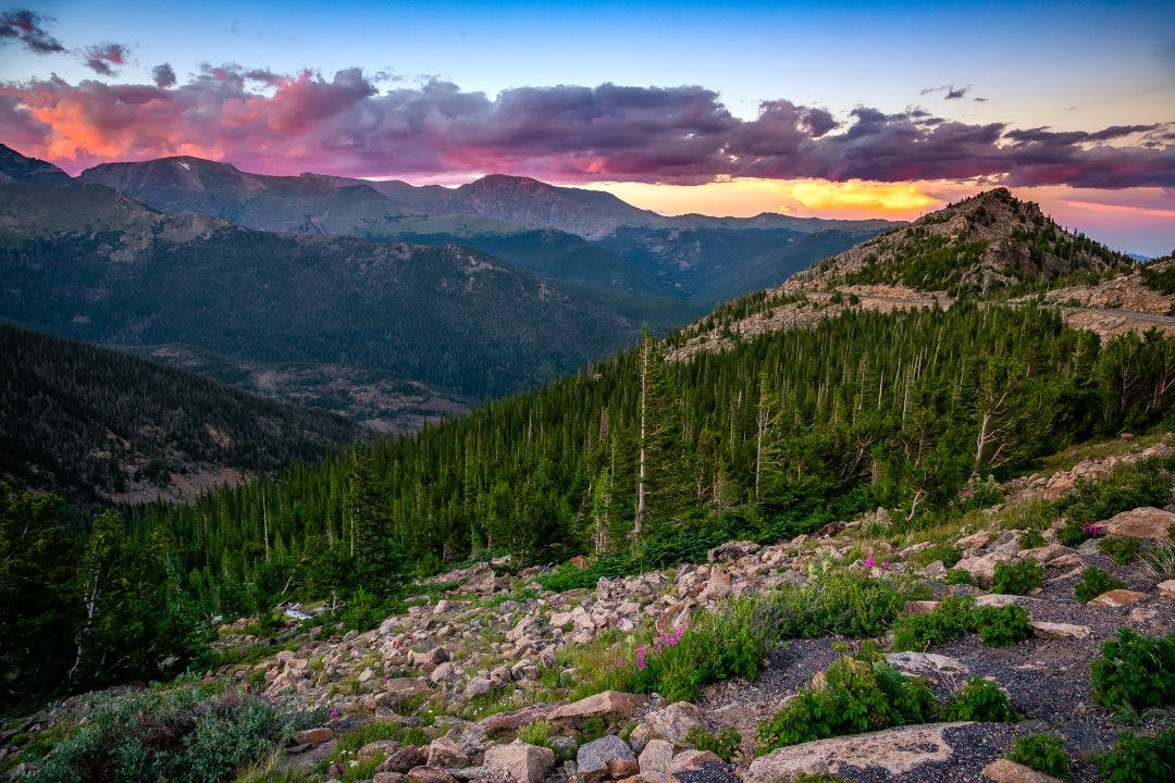 sunset rocky mountain national park Your Colorado Motorcycle Adventures Await