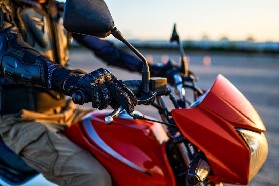 student on motorcycle closeup motorcycle school Motorcycle Safety & Riding Classes in San Diego, California