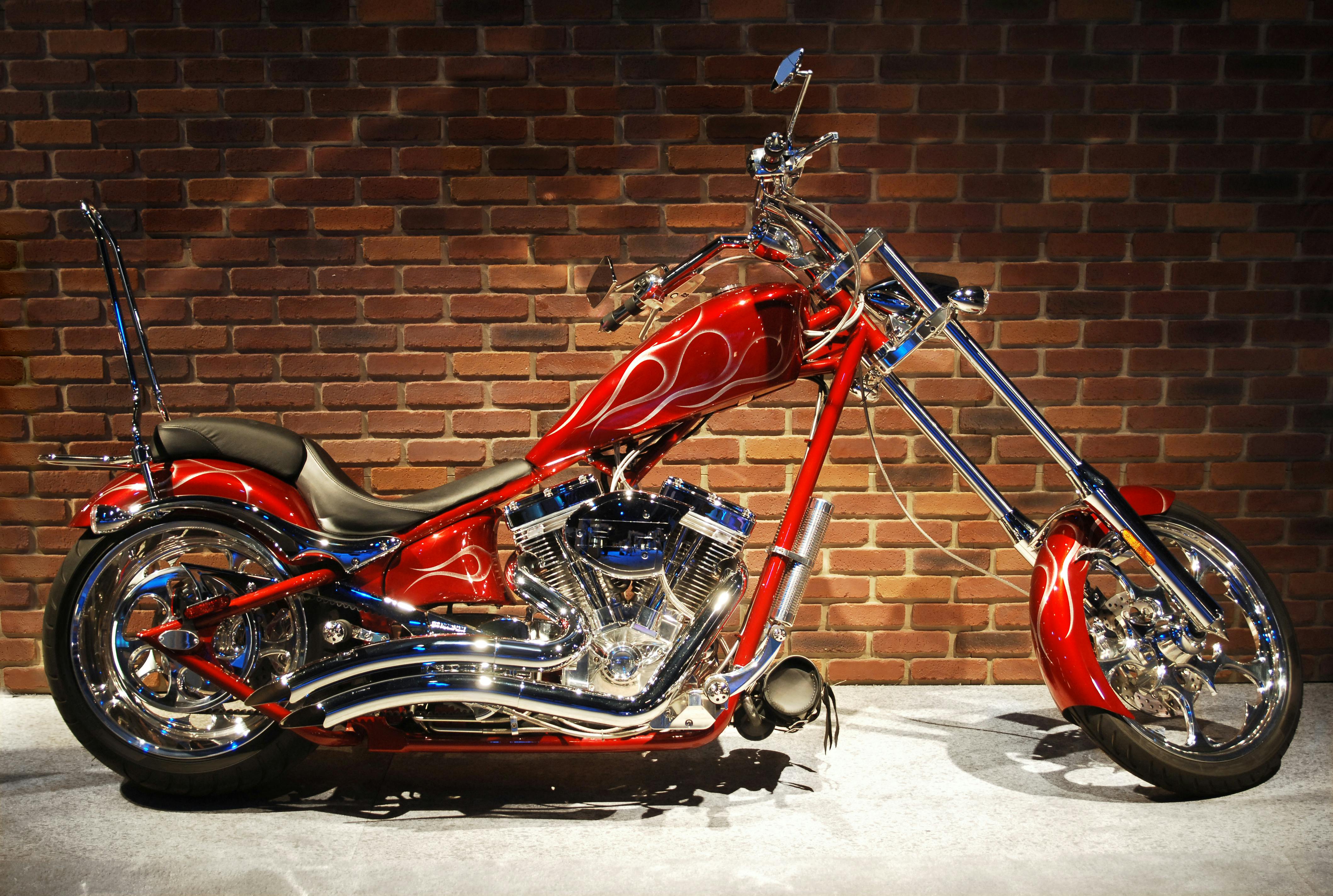 best off the lot chopper motorcycles and history of best choppers - photo of red custom build chopper motorcycle