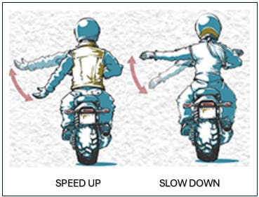 speed up_slow down Motorcycle Hand Signals You Should Know