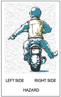 road hazards Motorcycle Hand Signals You Should Know