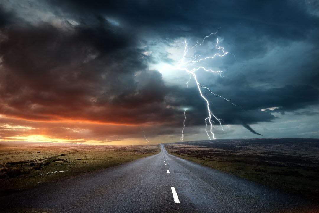 powerful storm forming in late afternoon What Hazards Might a Motorcyclist Encounter on the Road?