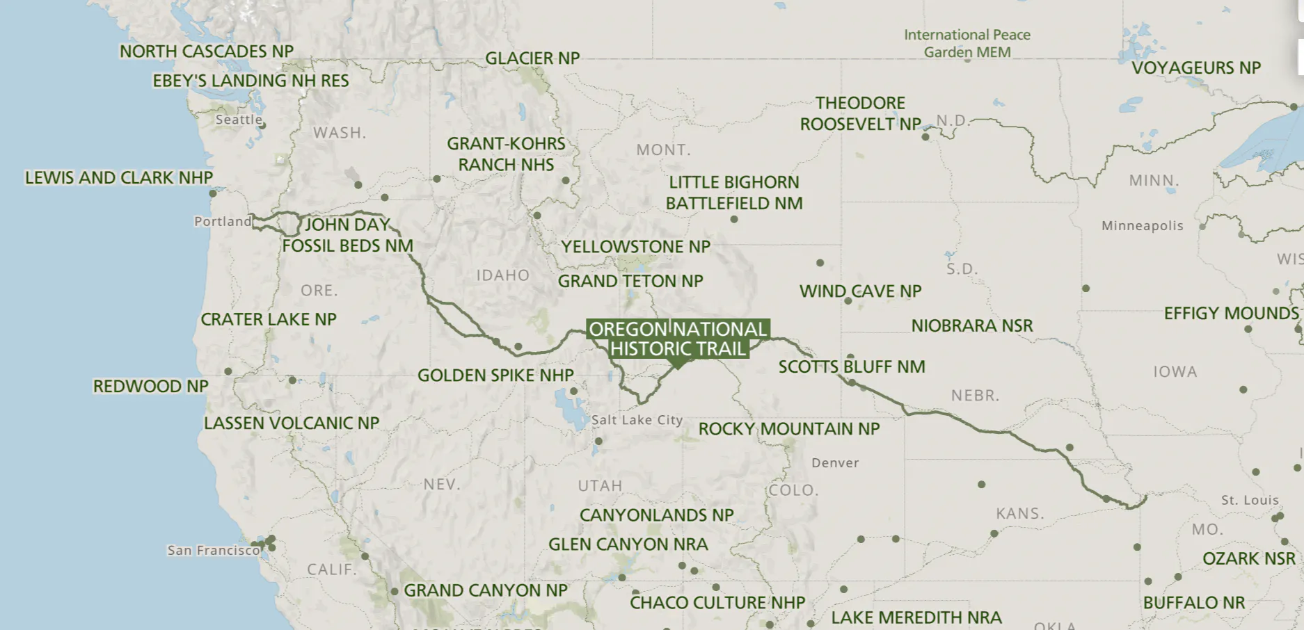 Imagen de mapa del sendero moderno de Oregon - experiencia con un alquiler de motocicleta de Riders Share