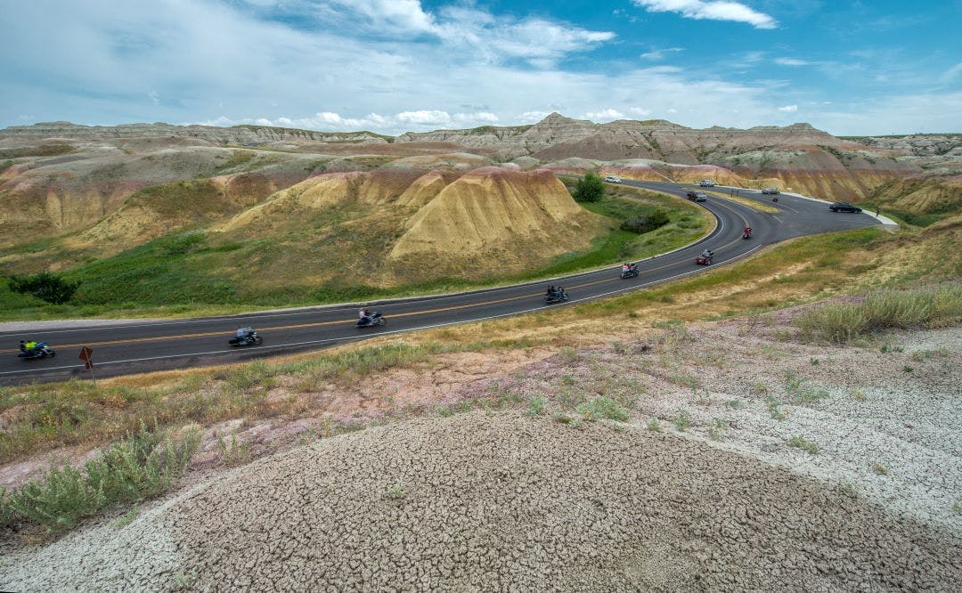 badlands national park, road to Sturgis Best South Dakota Motorcycle Rides