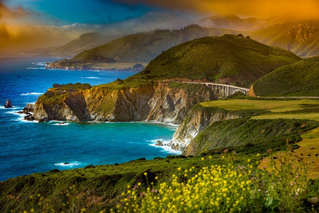 bixby creek bridge big sur california Top Destinations for Motorcycle Rentals in 2024-2025