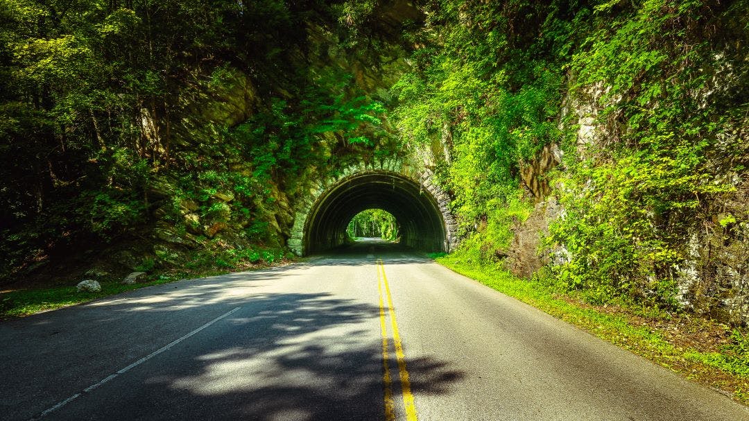 On the way to Cades Cove, Great Smoky Mountains Best Motorcycle Rides in the Great Smoky Mountains