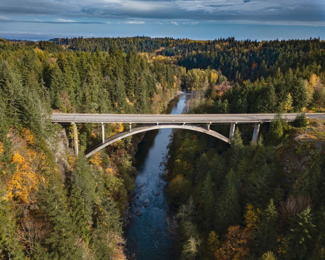 The Hwy 112 bridge over the Elwha River west of Port Angeles, Washington Top 6 Best Scenic Motorcycle Rides in Washington State