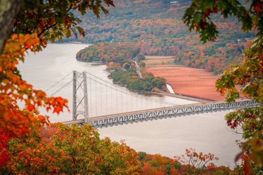 Beautiful Autumn View in Bear Mountain State Park Top 8 Best Motorcycle Rides in New York State