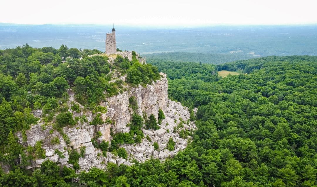 Mohonk Preserve Sky Top Tower Aerial Scenic view Top 8 Best Motorcycle Rides in New York State