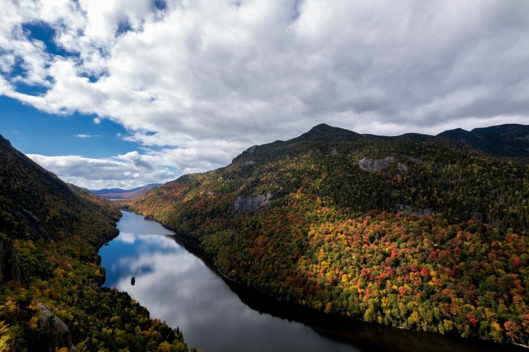 View from Indian Head cliff at Adirondack Park, New York, USA Top 8 Best Motorcycle Rides in New York State