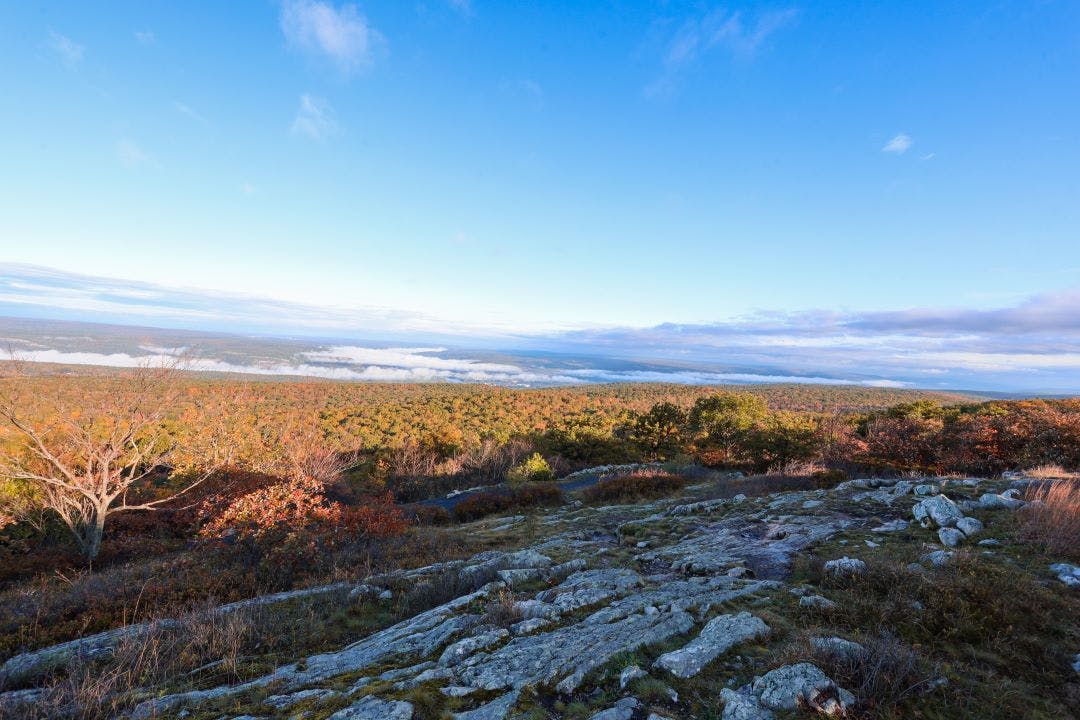 View of High Point State Park, NJ, Sussex County, crisp fall morning Best Motorcycle Rides in New Jersey State