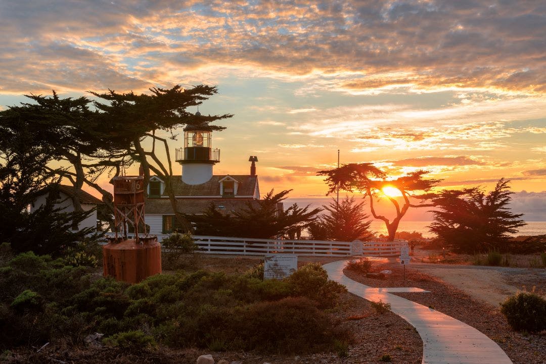 Sunset at Point Pinos Historic Lighthouse in Monterey California Discover the Most Worthwhile Day Trips from the San Francisco Bay Area