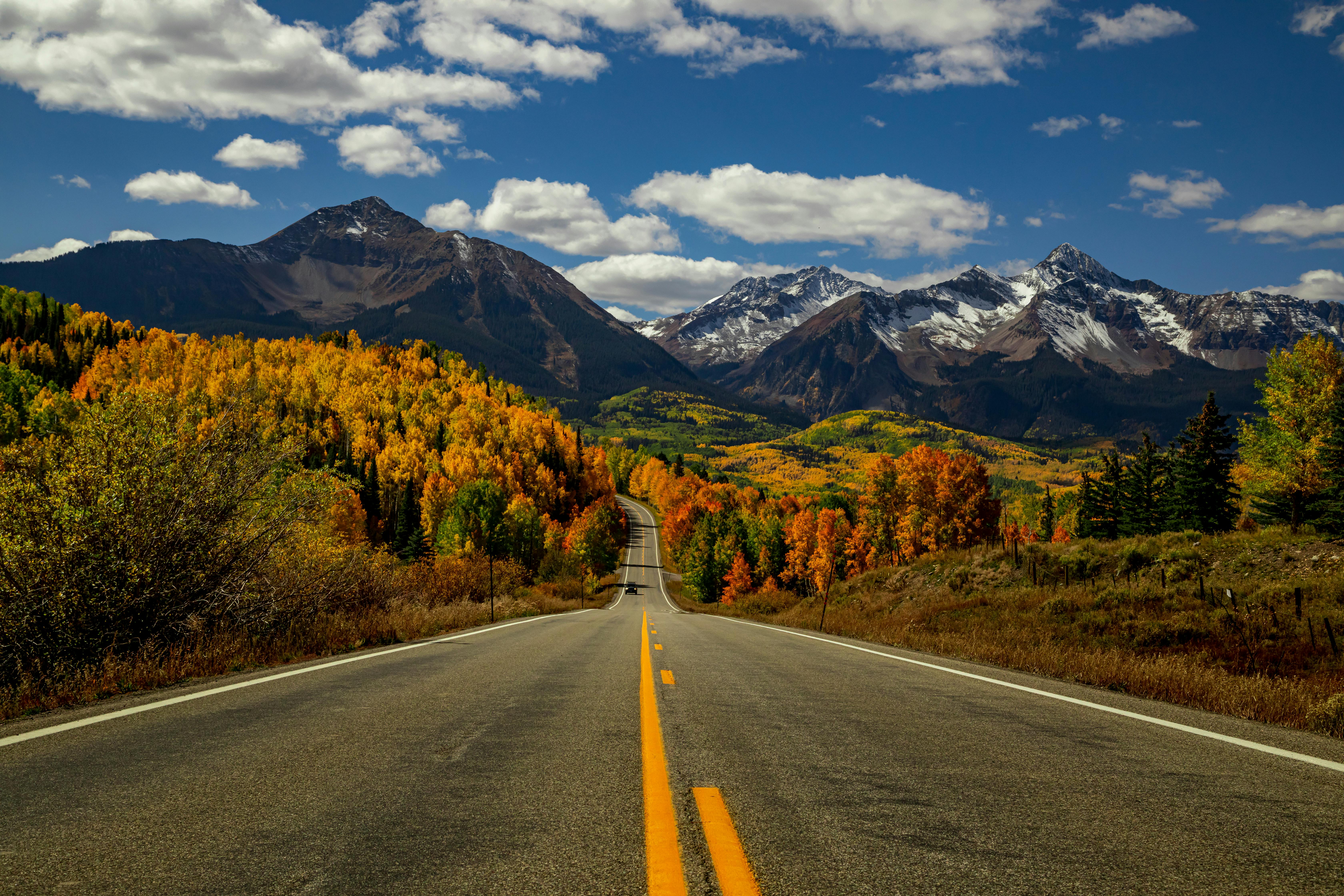 colorado motorcycle ride in autumn san juan skyway