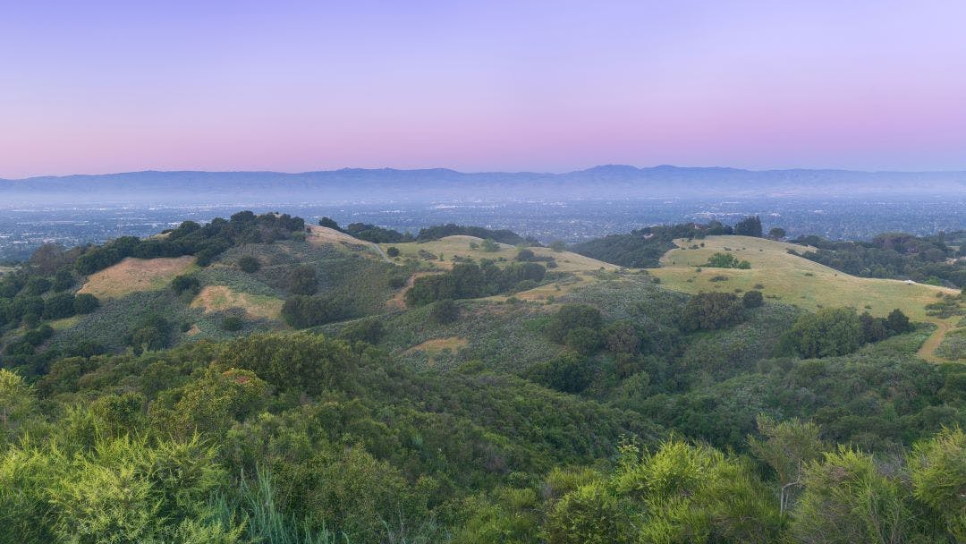 Twilight Skies over the Silicon Valley via Fremont Older Open Space Preserve. Saratoga, Santa Clara County, California. Best Motorcycle Rides in the San Francisco Bay Area - Part 2