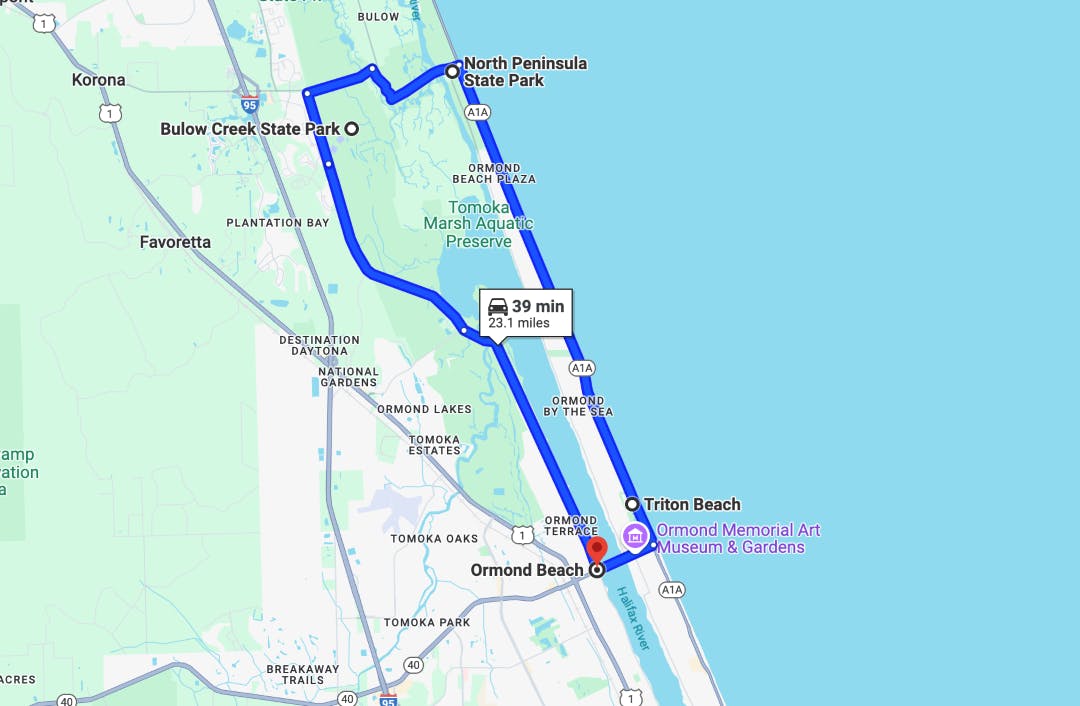 daytona-loop map In The Area? 5 Great Motorcycle Rides in Daytona Beach