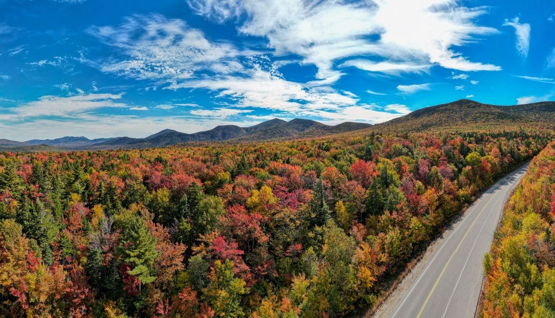 Kancamagus Highway fall colors 10 Most Memorable Self-Guided Motorcycle Tours in the USA