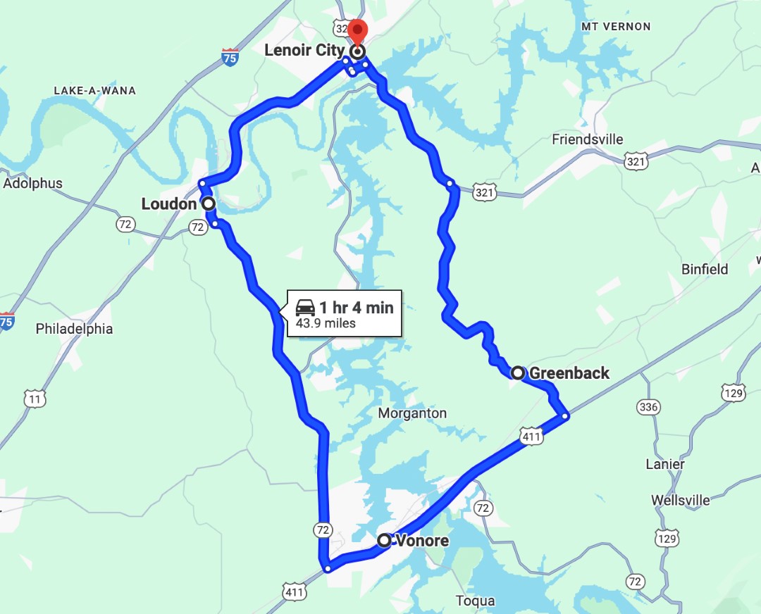 Rutas secundarias - Los 10 mejores paseos en motocicleta de Tennessee + Mapas