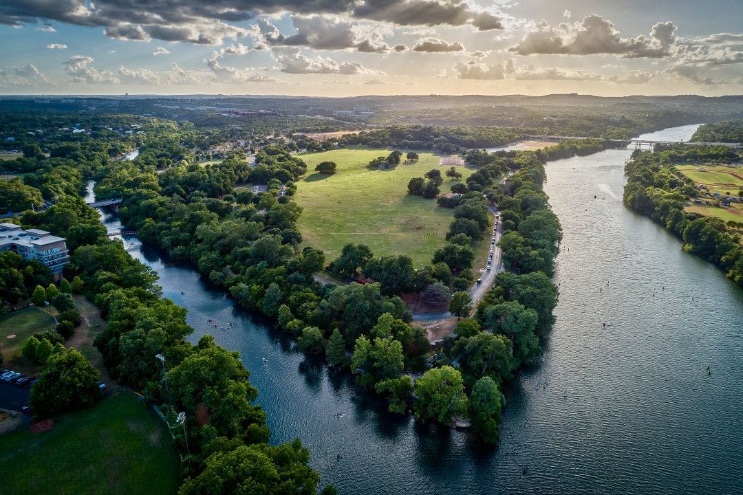 Zilker Park In Austin, Texas Best States to Ride a Motorcycle Year-Round