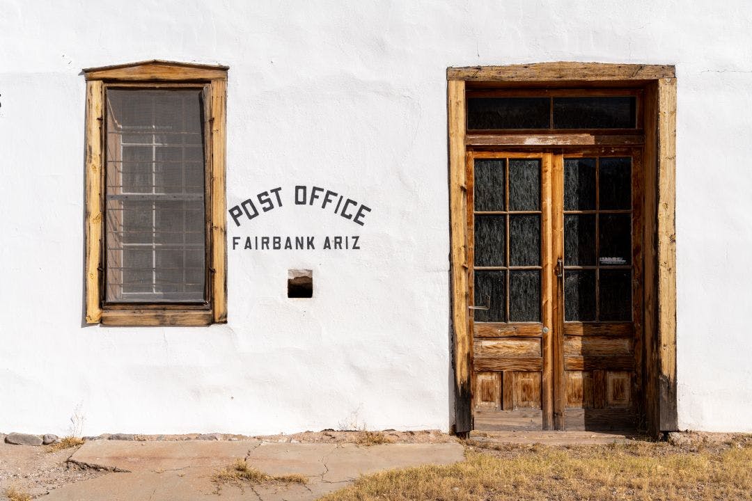 Fairbank, Arizona - Fairbank Arizona post office at the ghost town Best Motorcycle Rides in Tucson, Arizona