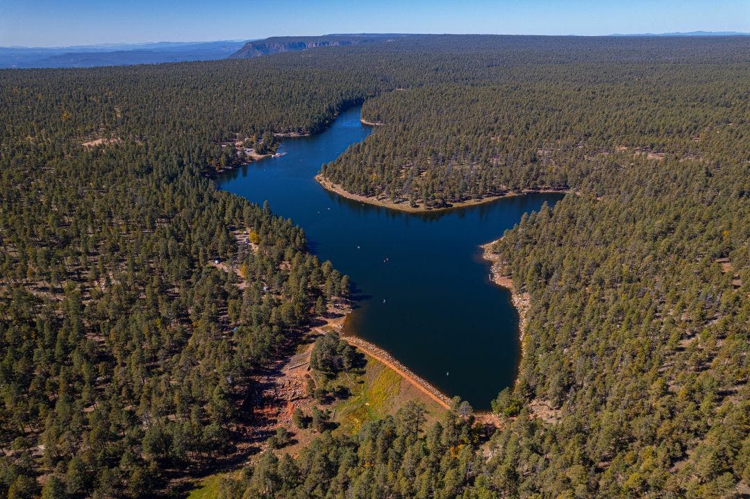 Aerial view of Apache Sitgreaves National Forest Best Motorcycle Rides in Tucson, Arizona