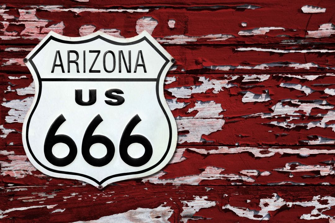 Arizona US 666 route sign Route 666: Ride Devil's Highway in Arizona