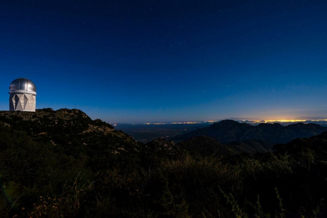 Telescopes on Kitt Peak near Tucson, Arizona, After Sunset Is Tucson, Arizona Motorcycle Friendly