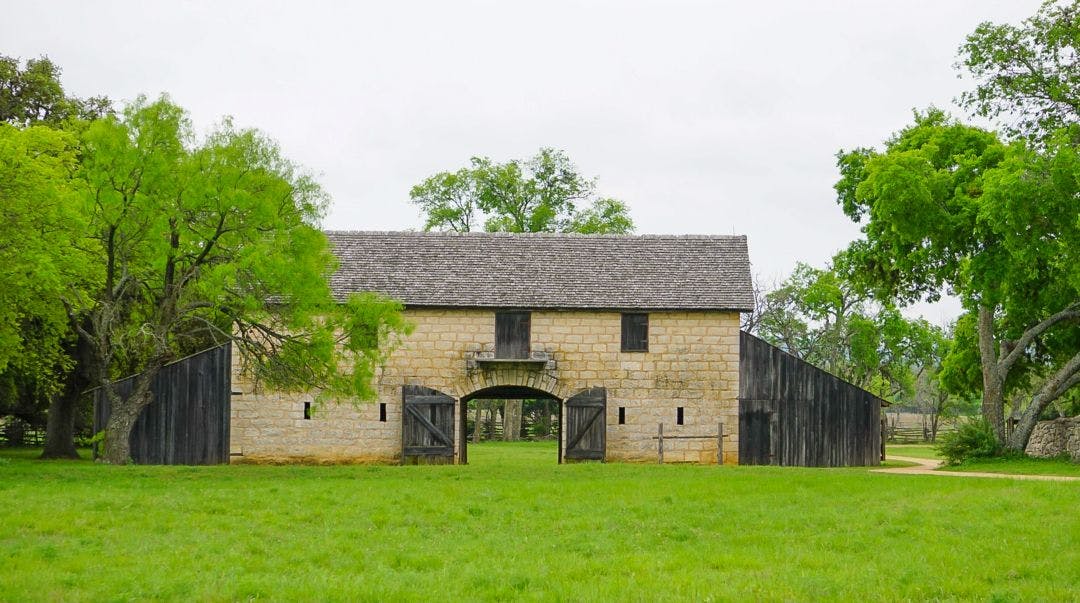 The Brucker Barn at the Johnson Settlement at the Lyndon B Johnson National Historical Park in Johnson City, Texas Best 15 Day Trips from San Antonio, Texas