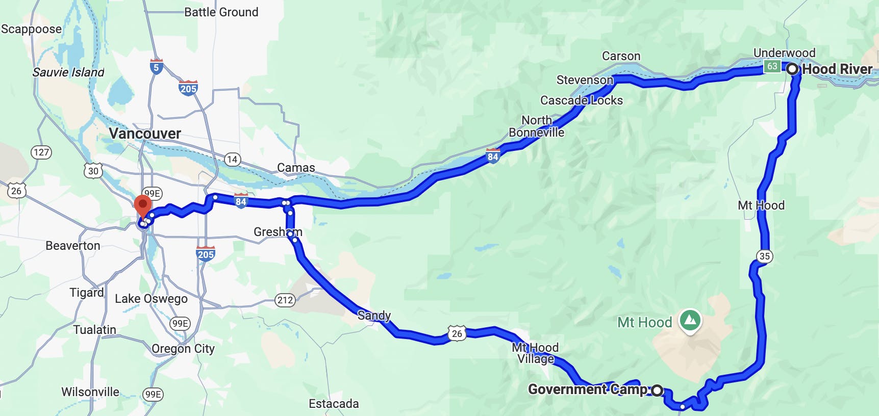 best portland motorcycle rides - Mount Hood Scenic Byway