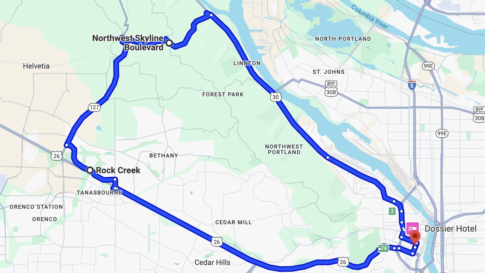 best portland motorcycle rides - Skyline Blvd Loop