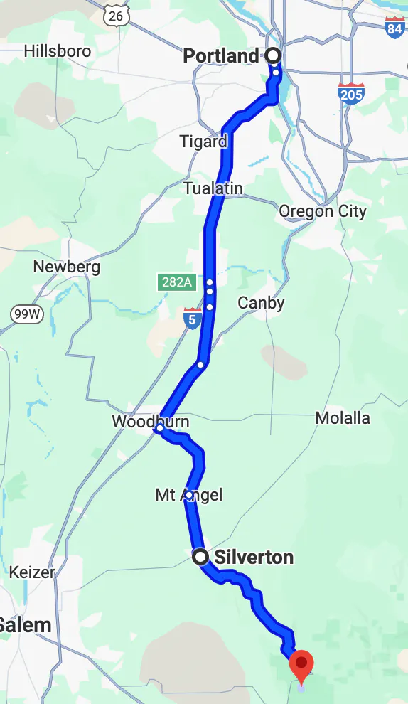 melhores passeios de moto em Portland - Silver Falls Scenic Route