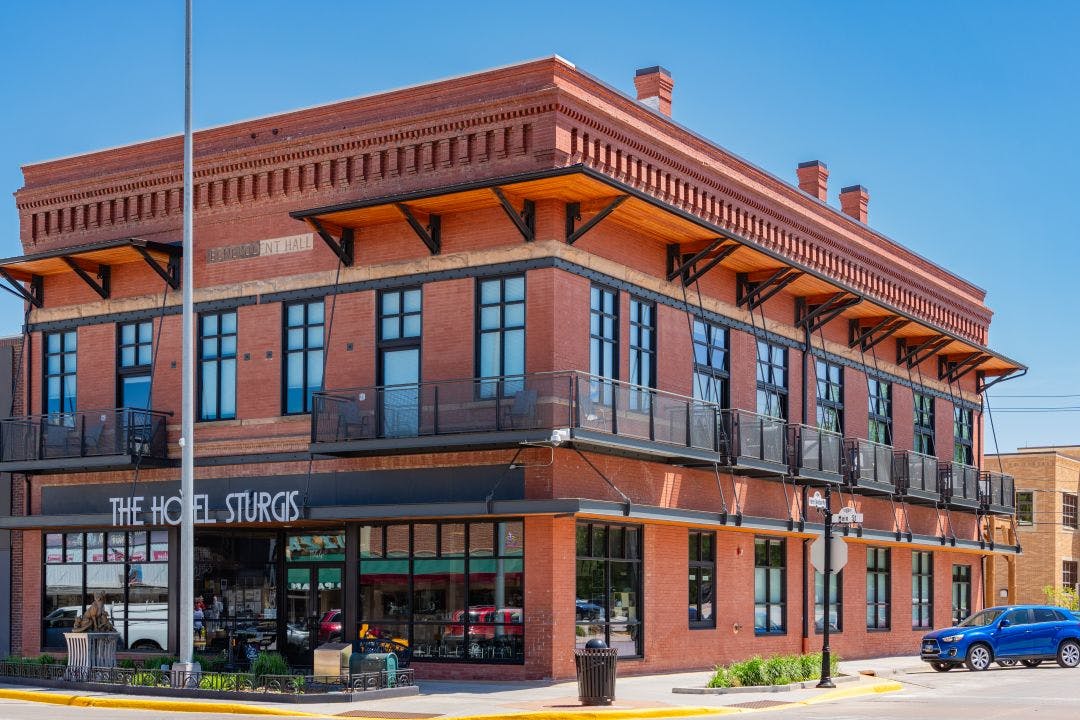 Sturgis, SD, US Hotel Sturgis on main street in town where the Annual Motorcycle Rally is held 2025 Sturgis Rally: Dates, Events, Rentals & Tips