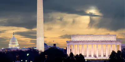 image of washington dc skyline - rent a motorcycle in washington dc with Riders Share