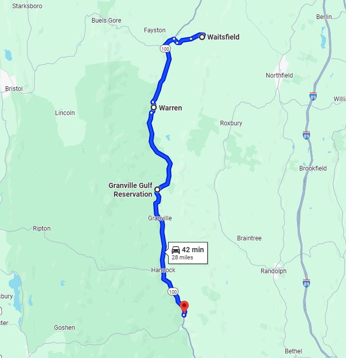 map route Vermont River Run, Vermont Best Motorcycle Routes & Rides in New England