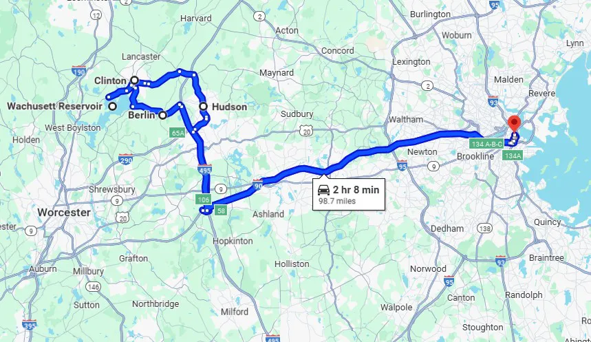 Viagem pelo Waschusett Reservoir & Orchards: 5 Melhores Passeios de Moto de um Dia a Partir de Boston