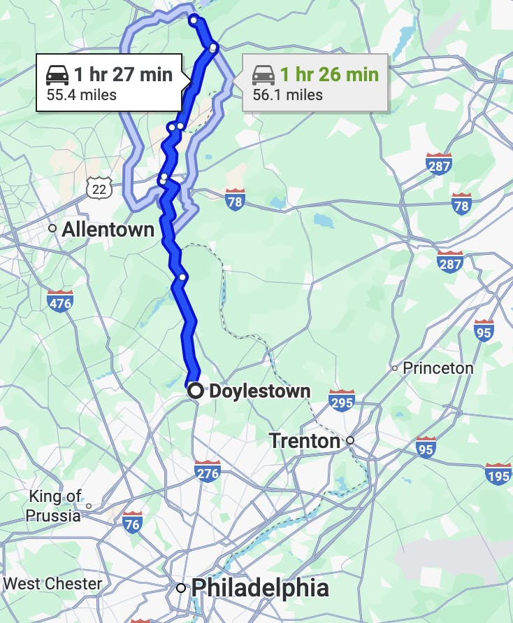 best motorcycle rides near Philadelphia - Route 611 North – Delaware Water Gap