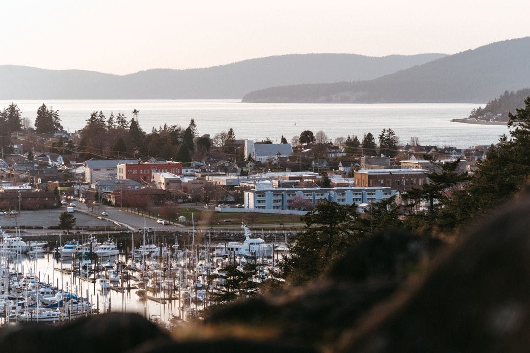 view of anacortes from cap sante park on fidalgo island at sunset in san juan islands in northwest washington Oyster Run 2025 Info – Largest Motorcycle Run in PNW