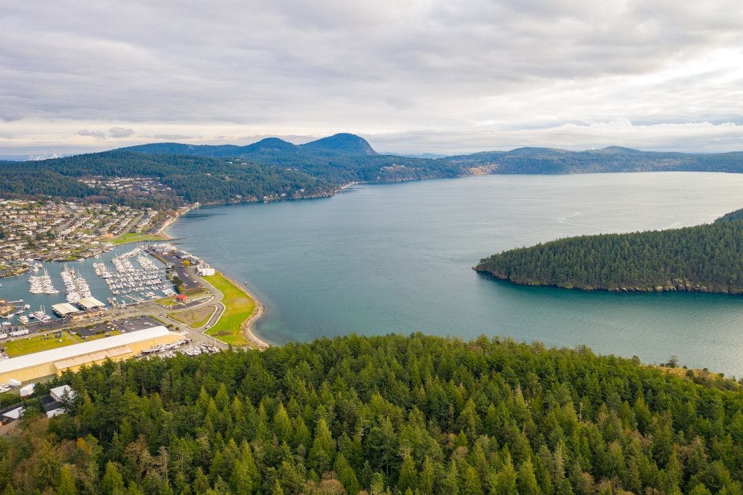 ariel view of the town of anacortes washington Oyster Run 2025 Info – Largest Motorcycle Run in PNW