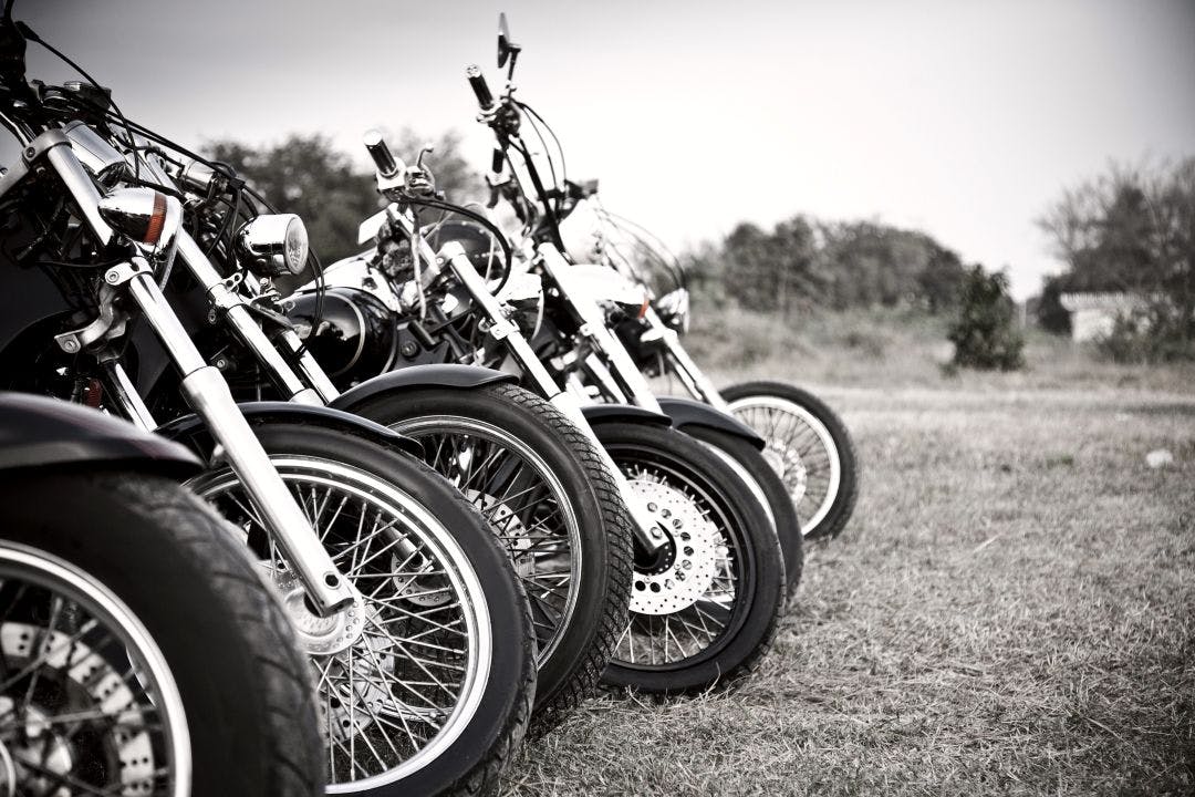 black and white picture of a group of motorcycles Cheapest & Most Expensive Harley-Davidsons ('25-'26 Prices)