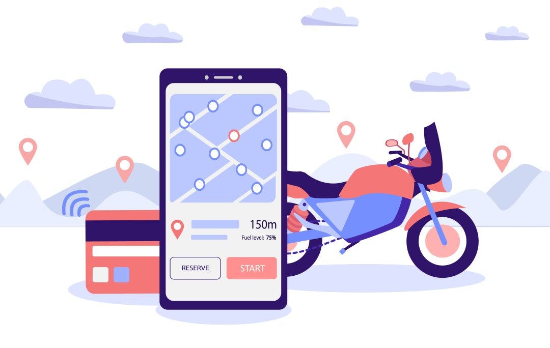 mobile motorcycle rental application sportsbike rental carsharing concept Motorcycle Rental Costs 2025: Real Pricing Data