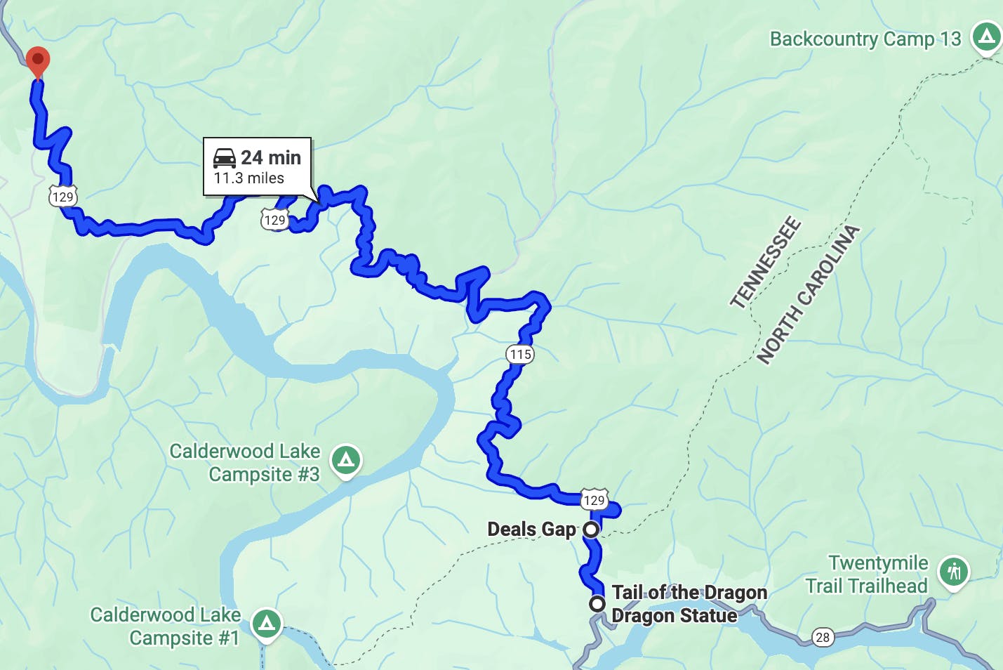 tail-map Tail of the Dragon Guide | 318 Curves Riding Tips