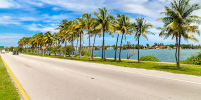 image of road in miami - book a miami motorcycle rental with Riders Share
