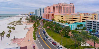 image of road in clearwater beach, florida - browse clearwater motorcycle rentals on Riders Share
